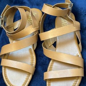 Franco Sarto Camel Strappy Sandals